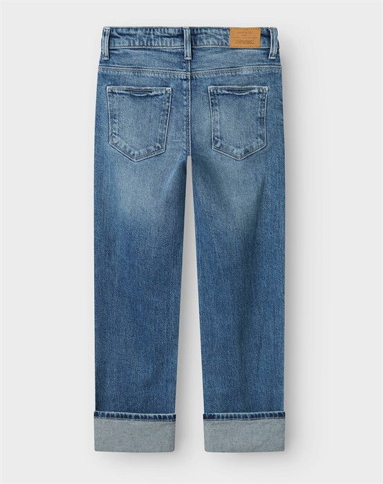 NKFRose Straight Fold Jeans - Medium Blue Denim 